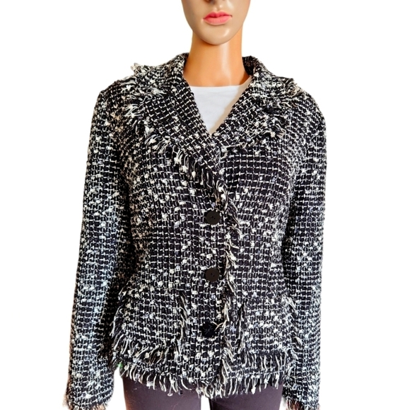 hearts of palm Jackets & Blazers - Hearts of Palm Black Tweed Blazer